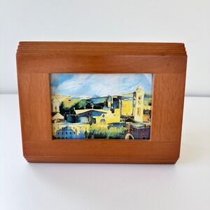 Vintage HB Group Solid Wood Picture Frame Tiered Crown‎ Molding Brown 5.5x7.5